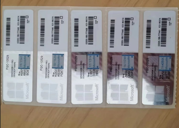 1,0 gigahertz Microsoft rouge gagnent 11 pro/activation en ligne globale d'OEM autocollant principal à la maison de permis