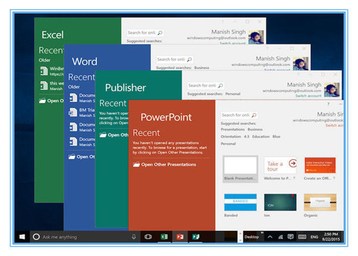Bureau 2016 principal de produit de professionnel de Microsoft Office 2016 pro plus la clé + commande d'instantané d'Usb 3,0