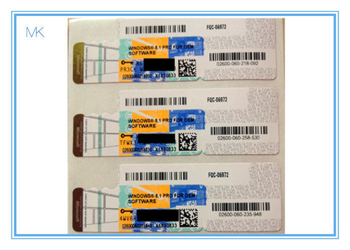 Autocollant de permis de Windows d'autocollant de clé de produit de Windows 8 de logiciel véritable d'OEM pro