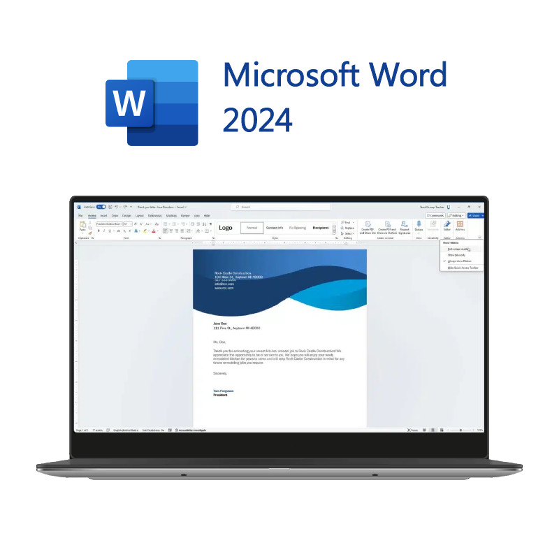 Plateforme Windows/Mac Microsoft Office 2024 maison et entreprise avec des performances améliorées