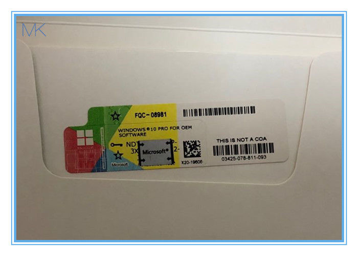 Pro matériel 32/64 d'autocollant de clé de produit de COA Windows 10 avec le label de sécurité