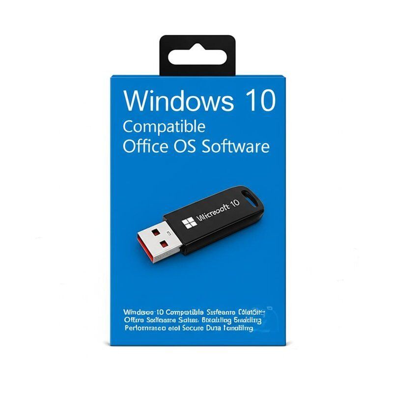 Logiciel de système d'exploitation pour ordinateur compatible Windows 10, comprenant des suites logicielles bureautiques permettant des performances optimales et une gestion sécurisée des données