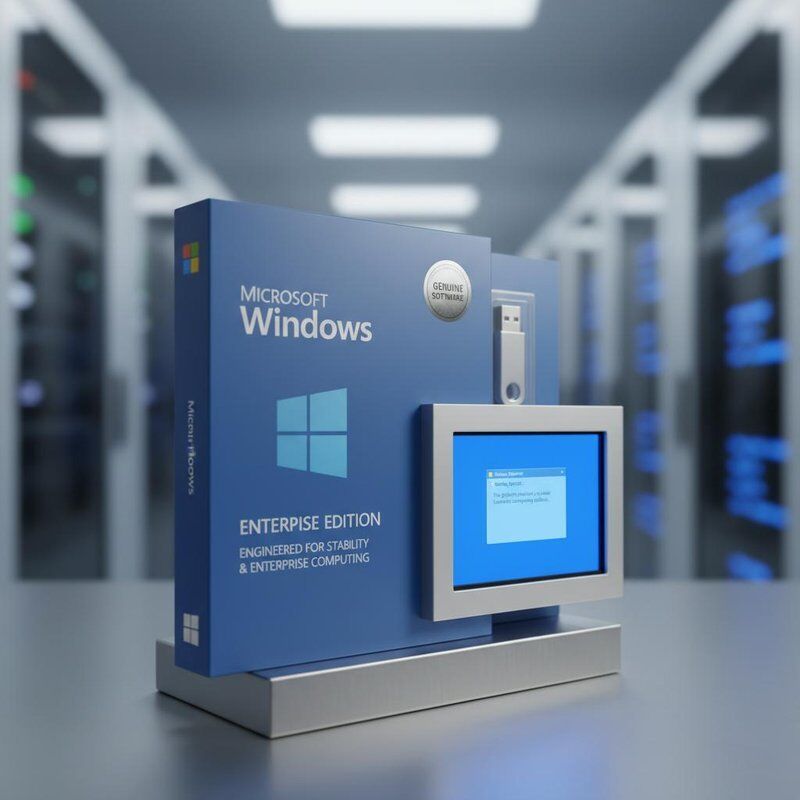 Logiciel Microsoft Windows en stock, y compris l'éditeur de texte par défaut Notepad conçu pour fournir une plateforme informatique stable et pour les entreprises