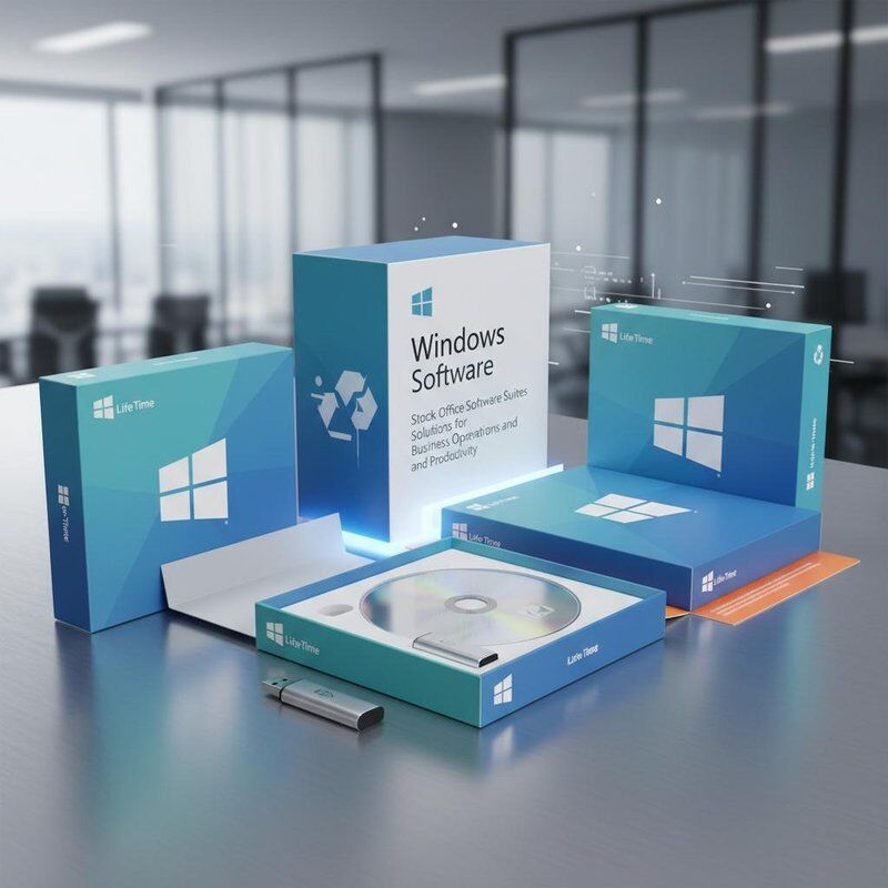 Utilisation à vie des logiciels Microsoft Windows, suites logicielles Office pour les opérations commerciales et la productivité