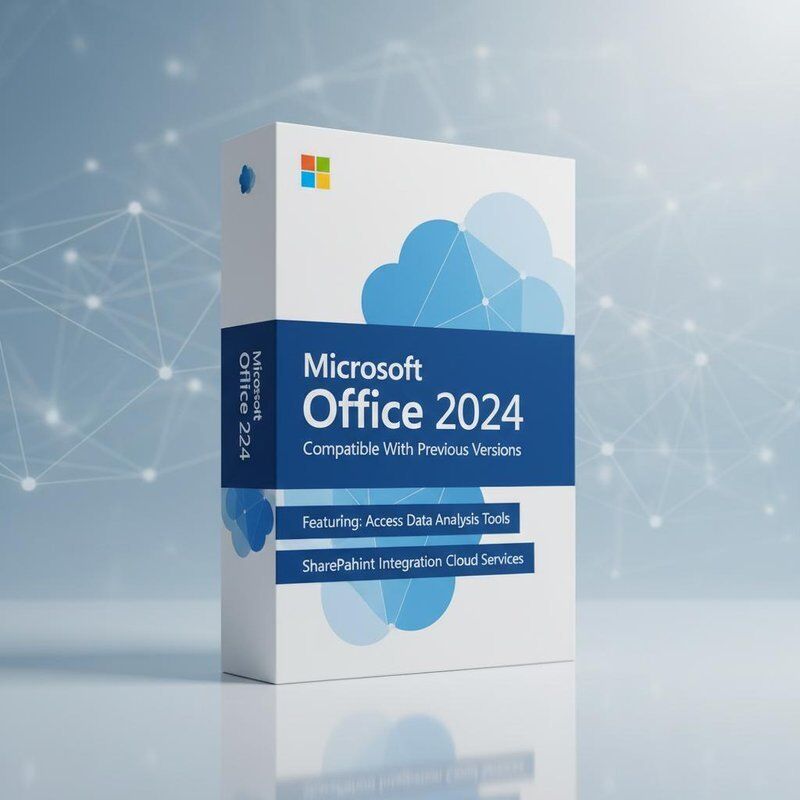 Compatible avec les versions précédentes Microsoft Office 2024 intégrant les outils d'analyse de données Access et les services cloud SharePoint