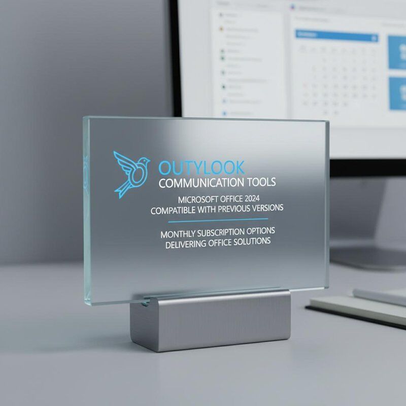 Outils de communication Outlook Microsoft Office 2024 Compatible avec les versions précédentes Options d'abonnement mensuel Solutions Office