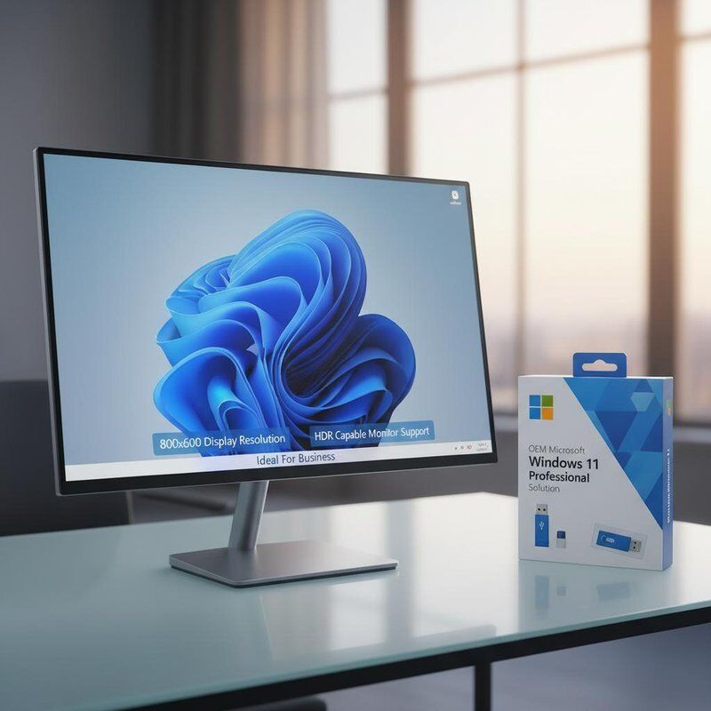 OEM Microsoft Windows 11 solution professionnelle avec une résolution d'affichage de 800x600 et un support de moniteur HDR idéal pour les entreprises